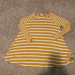 Matilda Jane Yellow and White Striped Long Sleeve Tee